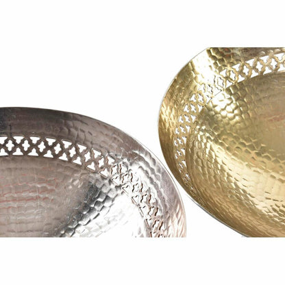 Centre de Table DKD Home Decor 34 x 34 x 20 cm Doré Cuivre Arabe Découpé (2 Unités)