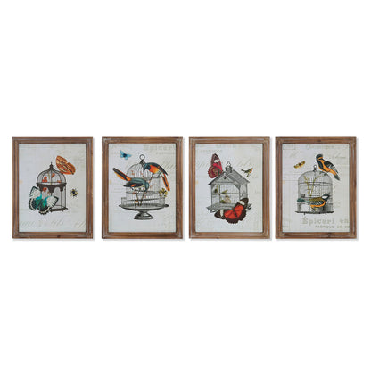 Cadre DKD Home Decor 34 x 2 x 44 cm Cage Shabby Chic (4 Pièces)