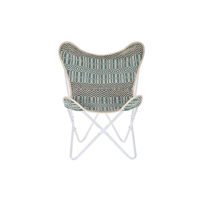 Chaise de jardin DKD Home Decor Bleu Blanc Vert Fer 74 x 65 x 90 cm