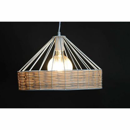 Suspension DKD Home Decor 35 x 35 x 22 cm Noir Métal Rotin 50 W (2 Unités)