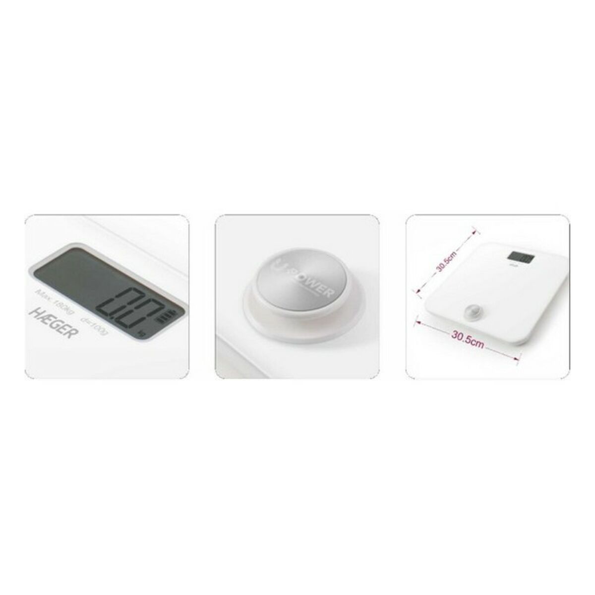 Balance Numérique de Salle de Bain Haeger BS-DIG.011A 180 kg