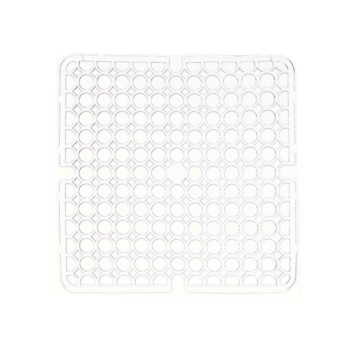 Tapis Évier Transparent Plastique 28 x 0,1 x 28 cm (12 Unités)