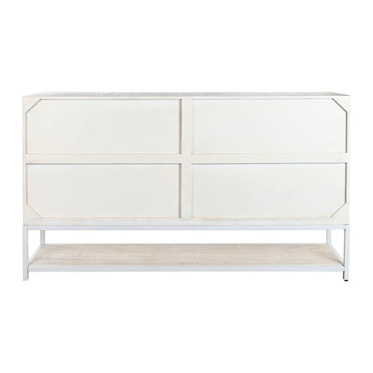 Buffet DKD Home Decor 170 x 45 x 100 cm Métal Blanc Bois de manguier