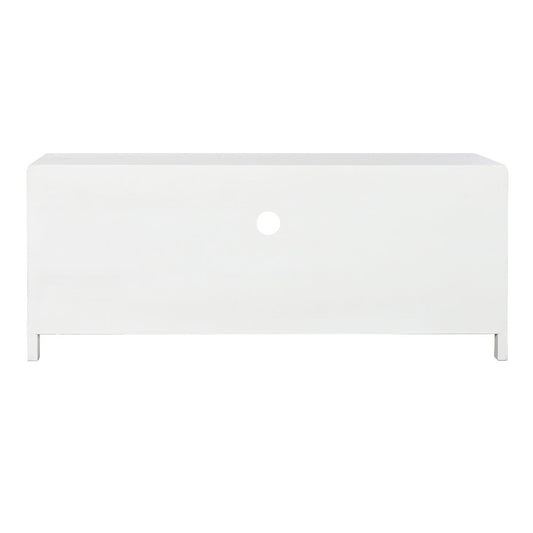 Meubles de télévision Home ESPRIT Blanc Verre Bois de paulownia 120 x 40 x 50 cm