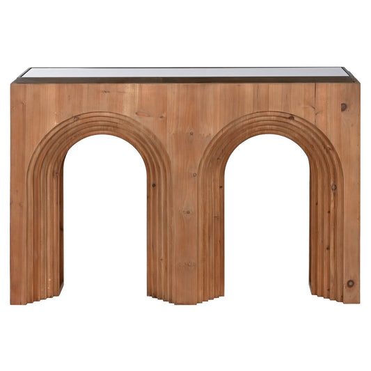 Console Home ESPRIT Verre Sapin 122 x 30 x 80 cm