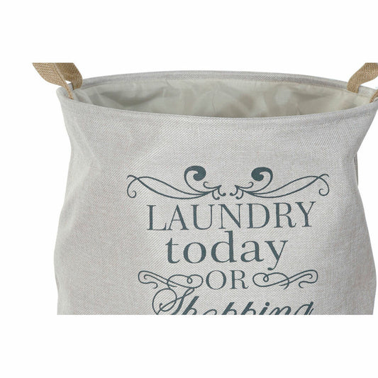 Panier DKD Home Decor Beige Gris Marron Clair 39 x 39 x 41 cm Polyester (3 Unités) (3 Pièces)