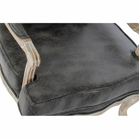 Fauteuil DKD Home Decor Marron Polyuréthane Bois d'hévéa (70 x 66 x 94 cm)