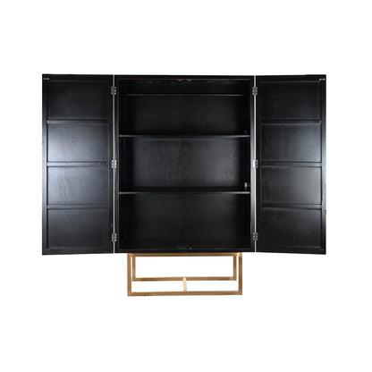 Armoire DKD Home Decor   110 x 50 x 180 cm Noir Métal Peuplier