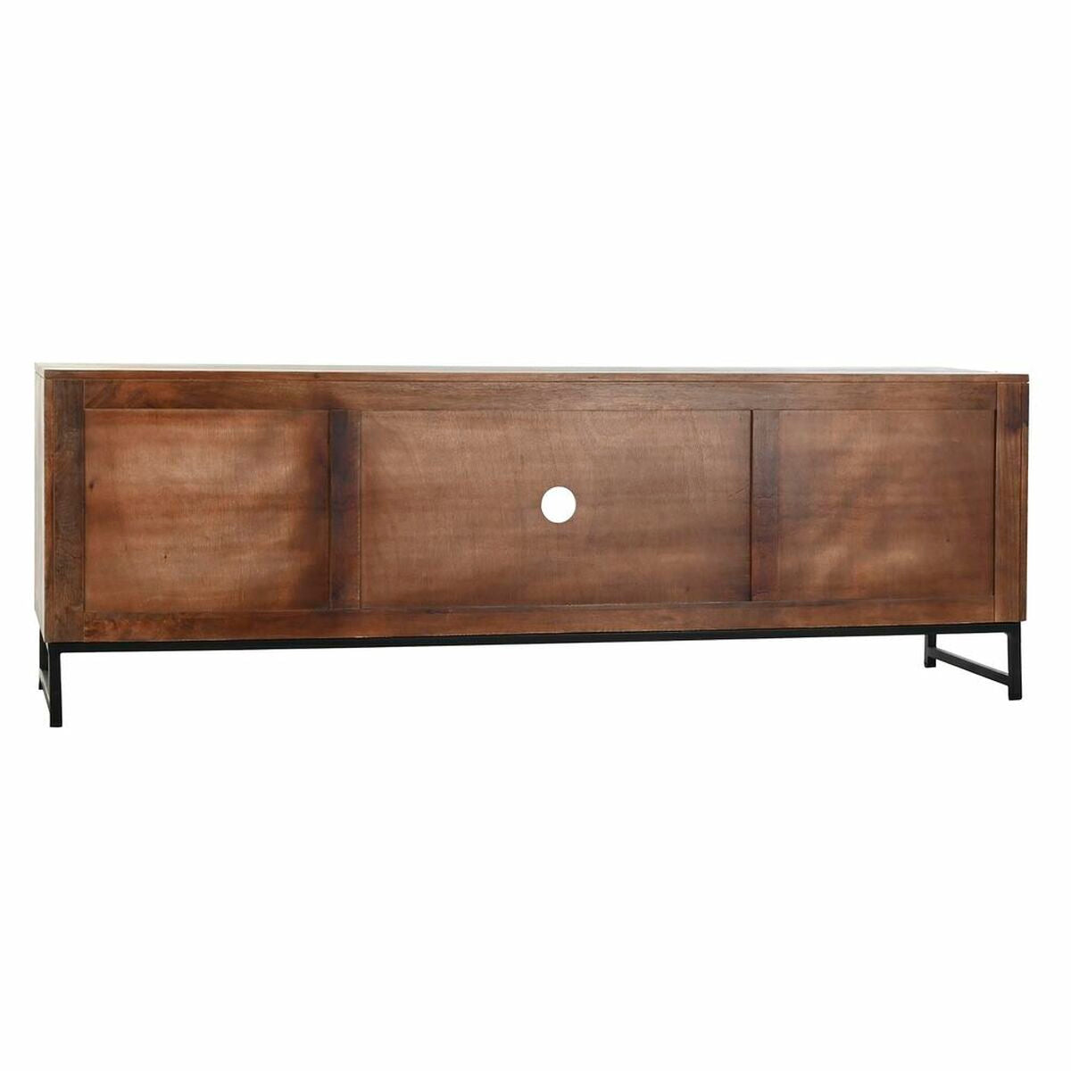 Meubles de télévision DKD Home Decor 180 x 40 x 60 cm Noir Métal Blanc Bois de manguier