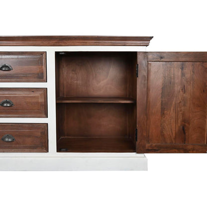 Buffet DKD Home Decor Blanc Brun foncé Bois de manguier (180 x 46 x 83 cm)