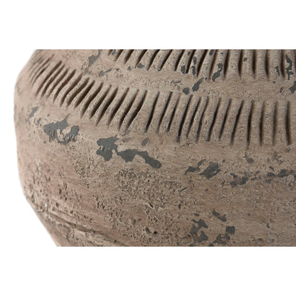 Vase Home ESPRIT Noir Beige Métal Magnésium 28 x 28 x 47 cm
