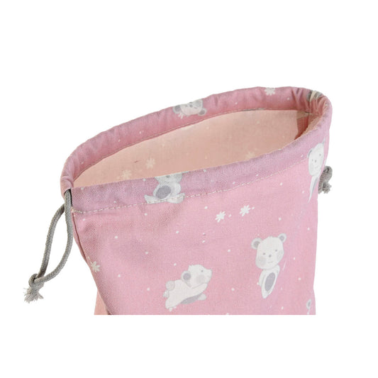 Sac DKD Home Decor Bleu Blanc Rose osos 24 x 2 x 26 cm (2 Unités)