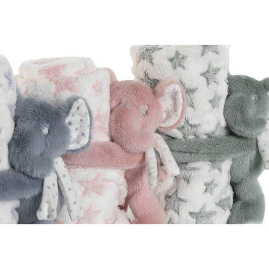 Coffret Bébé Home ESPRIT Bleu Vert Rose Polyester (3 Unités)