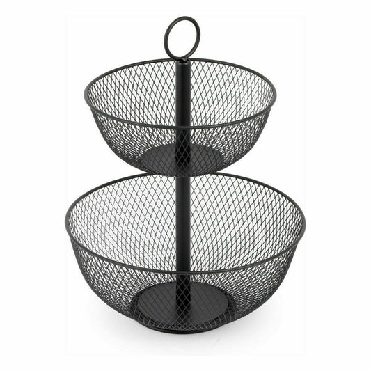 Coupe à fruits Confortime Double Métal 31 x 31 x 41 cm (4 Unités)