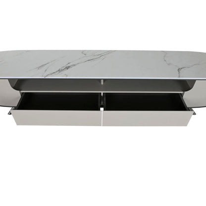 Meubles de télévision Home ESPRIT Blanc Beige 220 x 42 x 41,5 cm