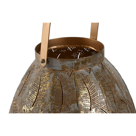 Ensemble de bougeoirs Home ESPRIT Doré Métal 25 x 25 x 28 cm