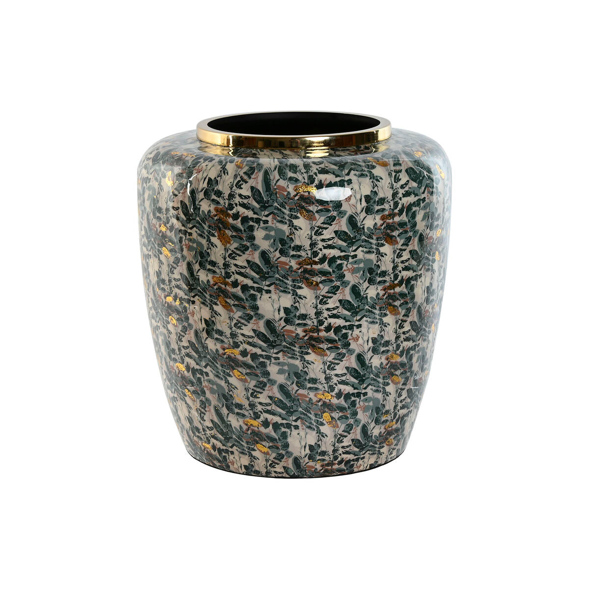 Vase Home ESPRIT Vert Doré Métal 33 x 33 x 35,5 cm