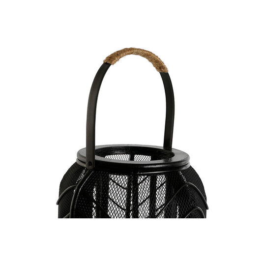 Bougeoir Home ESPRIT Noir Métal 21,5 x 21,5 x 43,5 cm