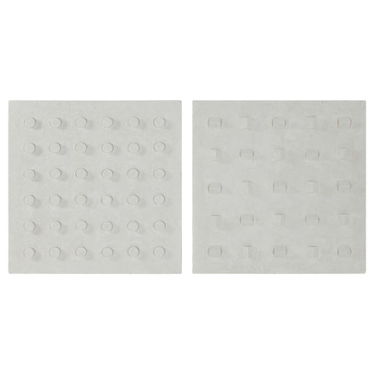 Décoration murale Home ESPRIT Blanc Bois MDF Moderne 80 x 6,5 x 80 cm