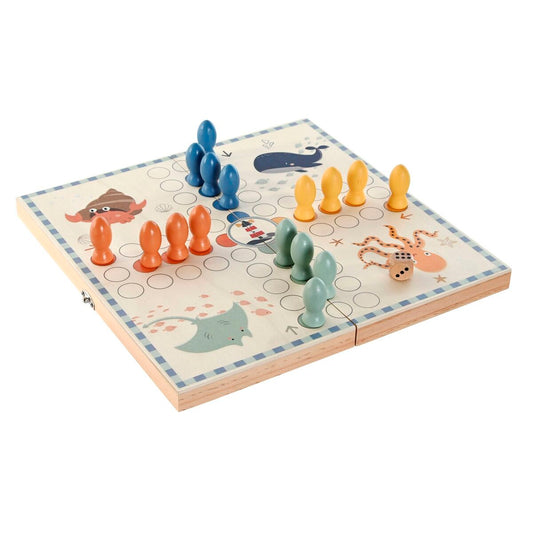 Parchis Home ESPRIT Bois 26 x 13 x 3,3 cm