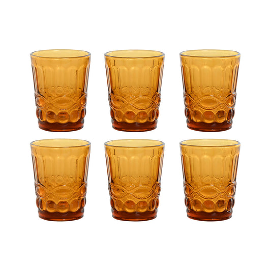 Set de Verres Home ESPRIT Verre Avec relief 240 ml