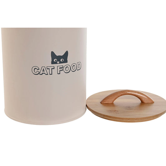 Boîte de nourriture pour animaux Home ESPRIT Beige Naturel 2,5 L