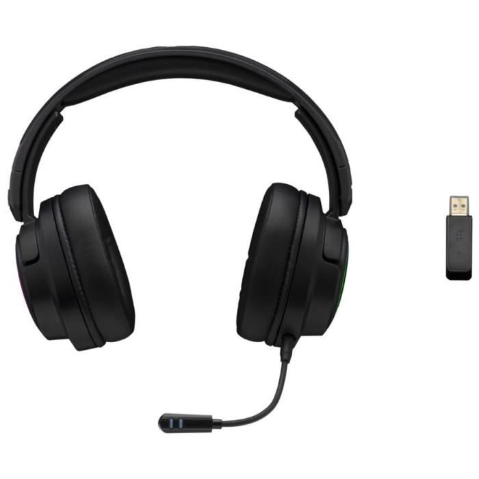 Casque Gamer sans fil - The G-Lab - KORP IRIDIUM - Microphone - RGB - PC/PS4/Xbox One - Noir