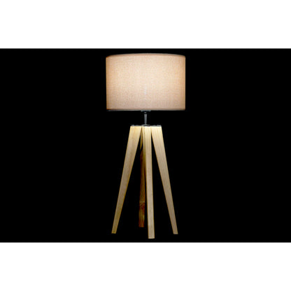 Lampe de bureau DKD Home Decor Beige Bois Marron 220 V 50 W 30 x 30 x 69 cm