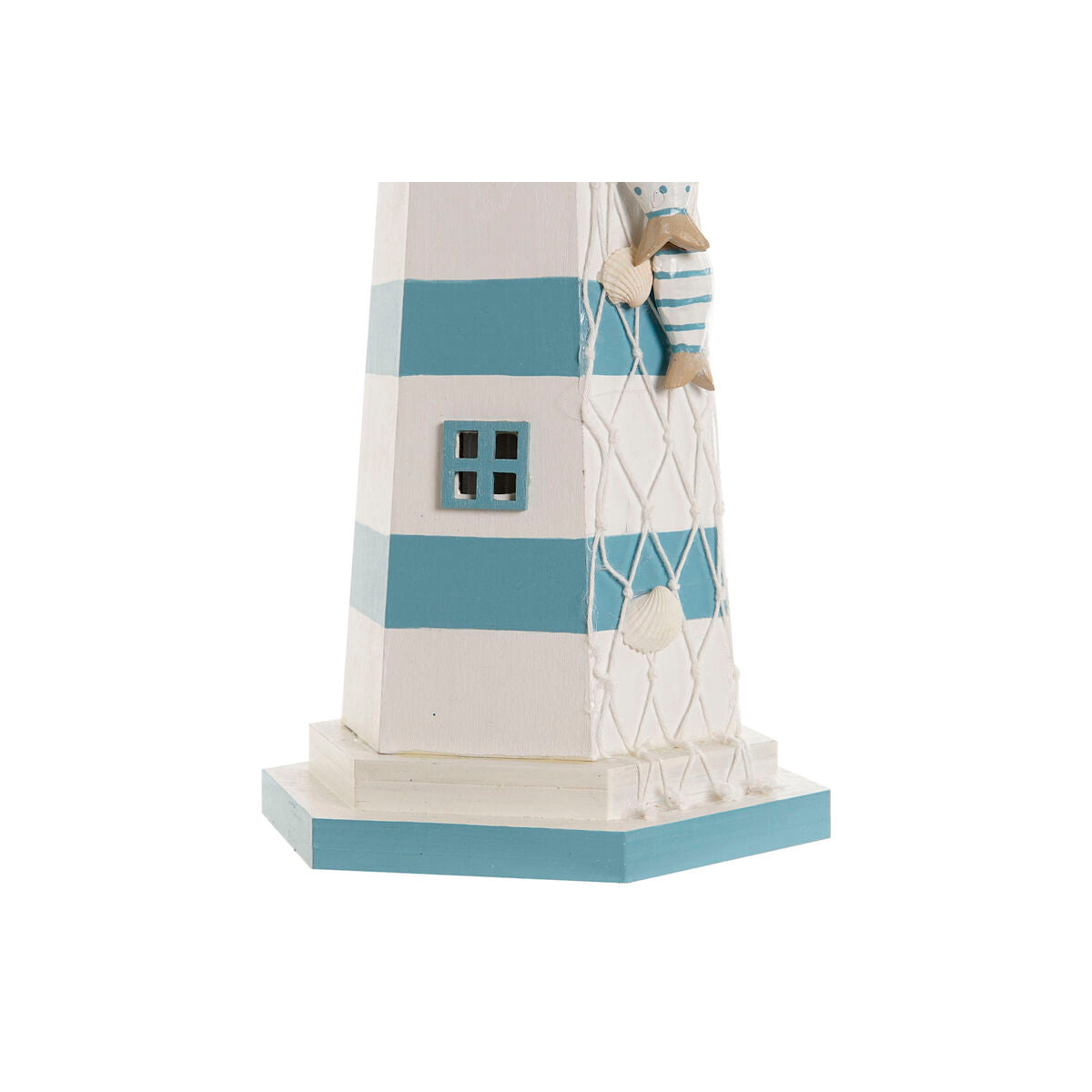 Décoration lumineuse Home ESPRIT Bois Marin Phare 14 x 14 x 40 cm (2 Unités)