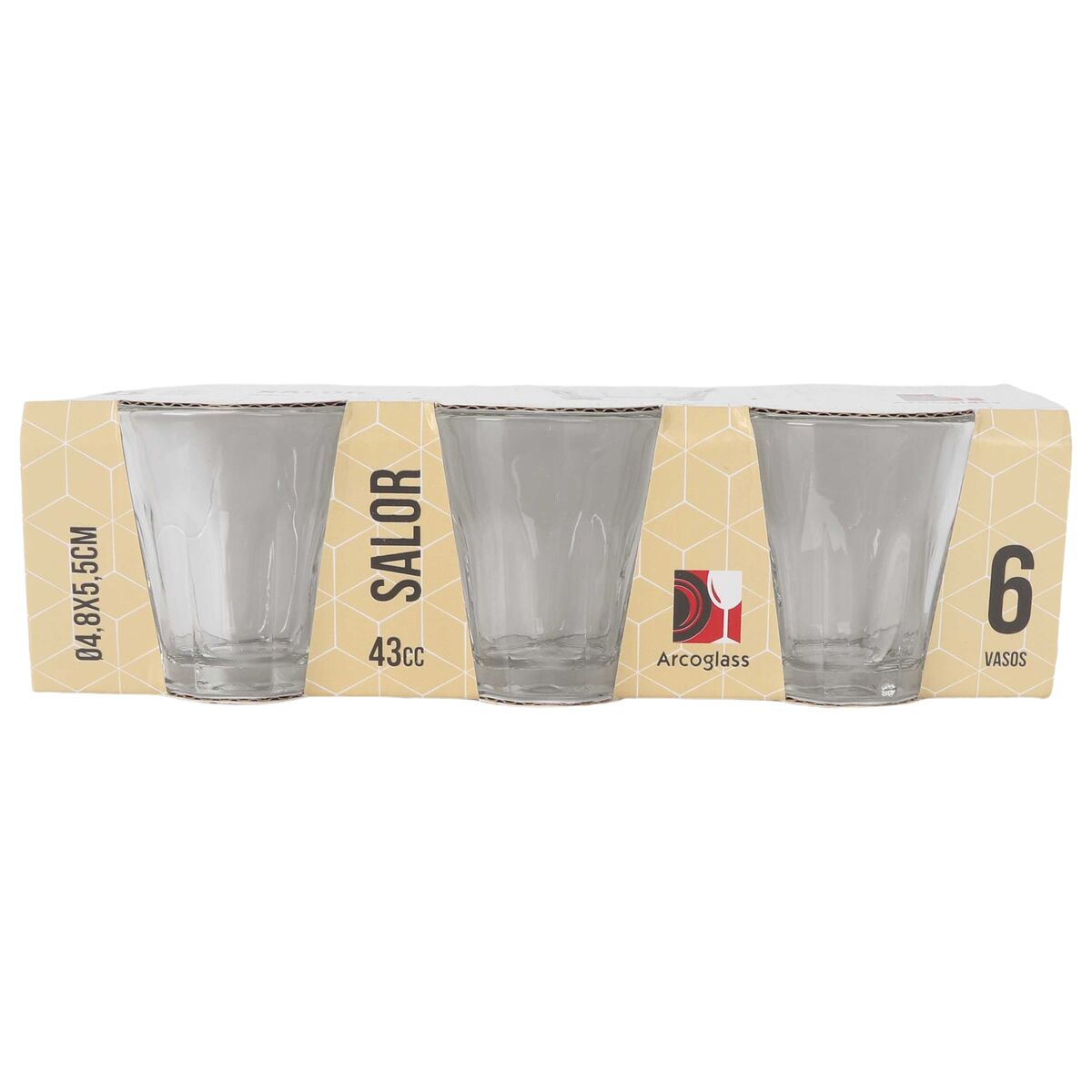 Set de Verres Inde Salor 43 ml 6 Pièces (12 Unités)