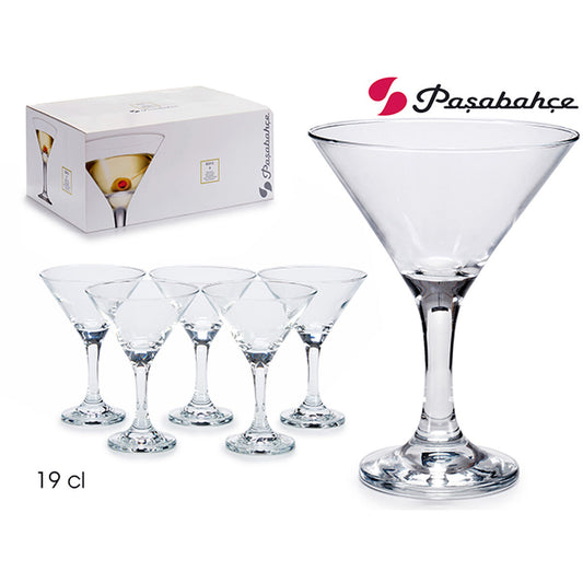 Verre à cocktail Pasabahce 1002401-44410 Transparent verre 190 ml 33 x 15 x 22 cm 10,7 x 13,5 cm 6 Pièces