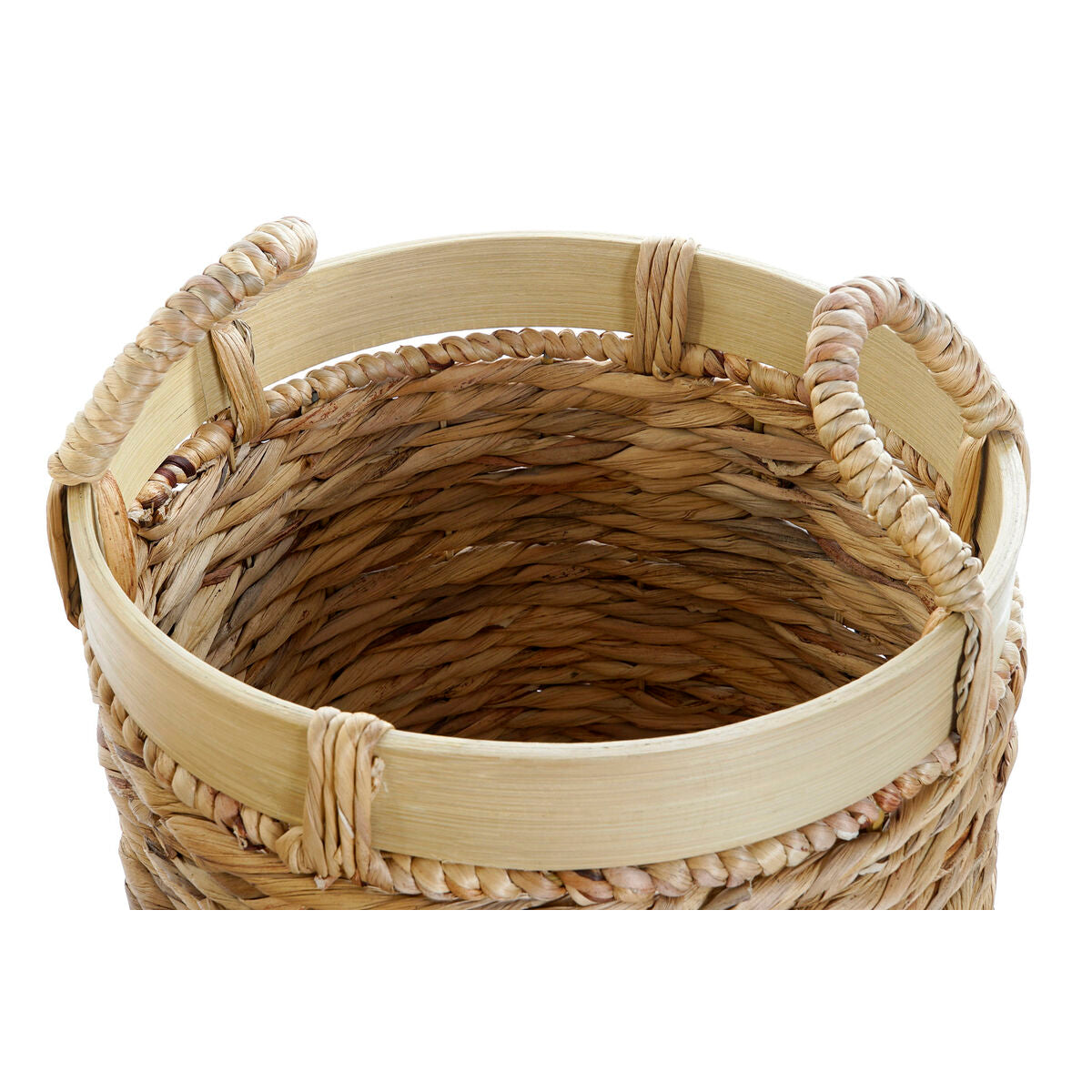 Set de basket DKD Home Decor Bambou Tropical Joncs (35 x 35 x 30,5 cm) (3 Pièces)