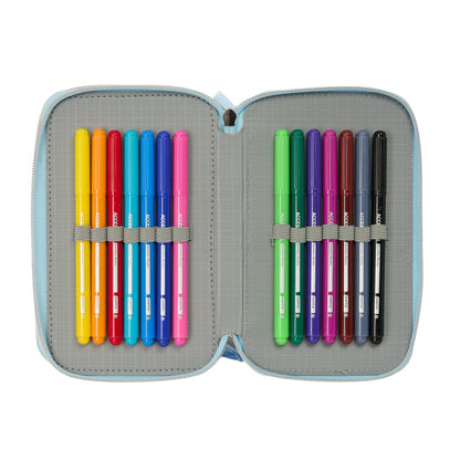 Trousse Scolaire avec Accessoires Frozen Ice magic Bleu clair 12,5 x 19,5 x 5,5 cm 37 Pièces
