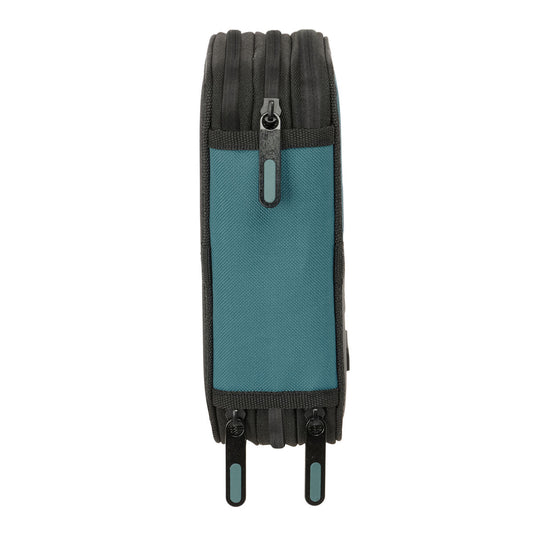 Pochette à crayons triple Safta Urban style Bleu Gris 12,5 x 19,5 x 5,5 cm 37 Pièces
