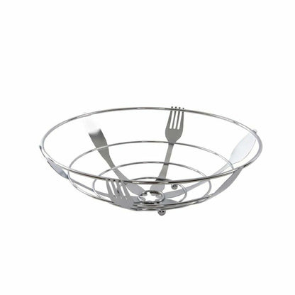 Coupe à fruits DKD Home Decor Argenté Métal Plastique