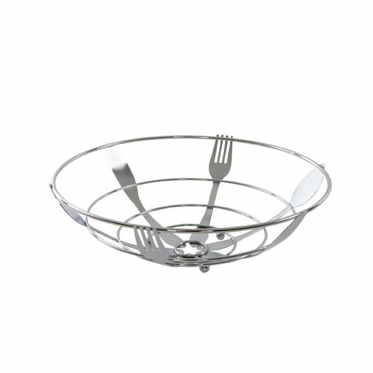 Coupe à fruits DKD Home Decor Argenté Métal Plastique