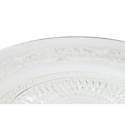 Assiette plate Home ESPRIT Transparent Verre 33 x 33 x 9,4 cm