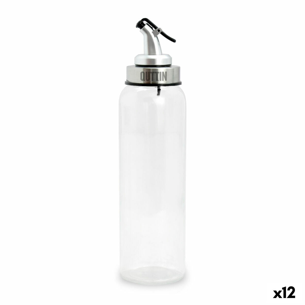 Huilier Quttin Transparent Argenté verre 0,5 L 6 x 6 x 26 cm (12 Unités)