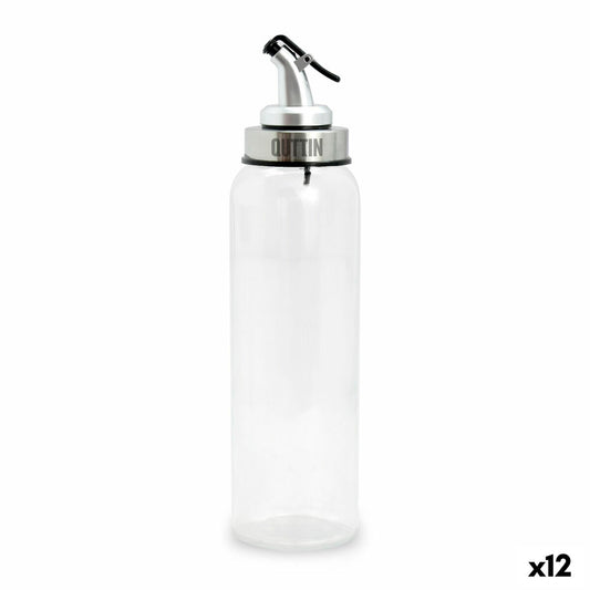 Huilier Quttin Transparent Argenté verre 0,5 L 6 x 6 x 26 cm (12 Unités)