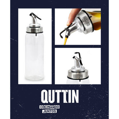 Huilier Quttin Transparent Argenté verre 5,5 x 5,5 x 20,5 cm (12 Unités)