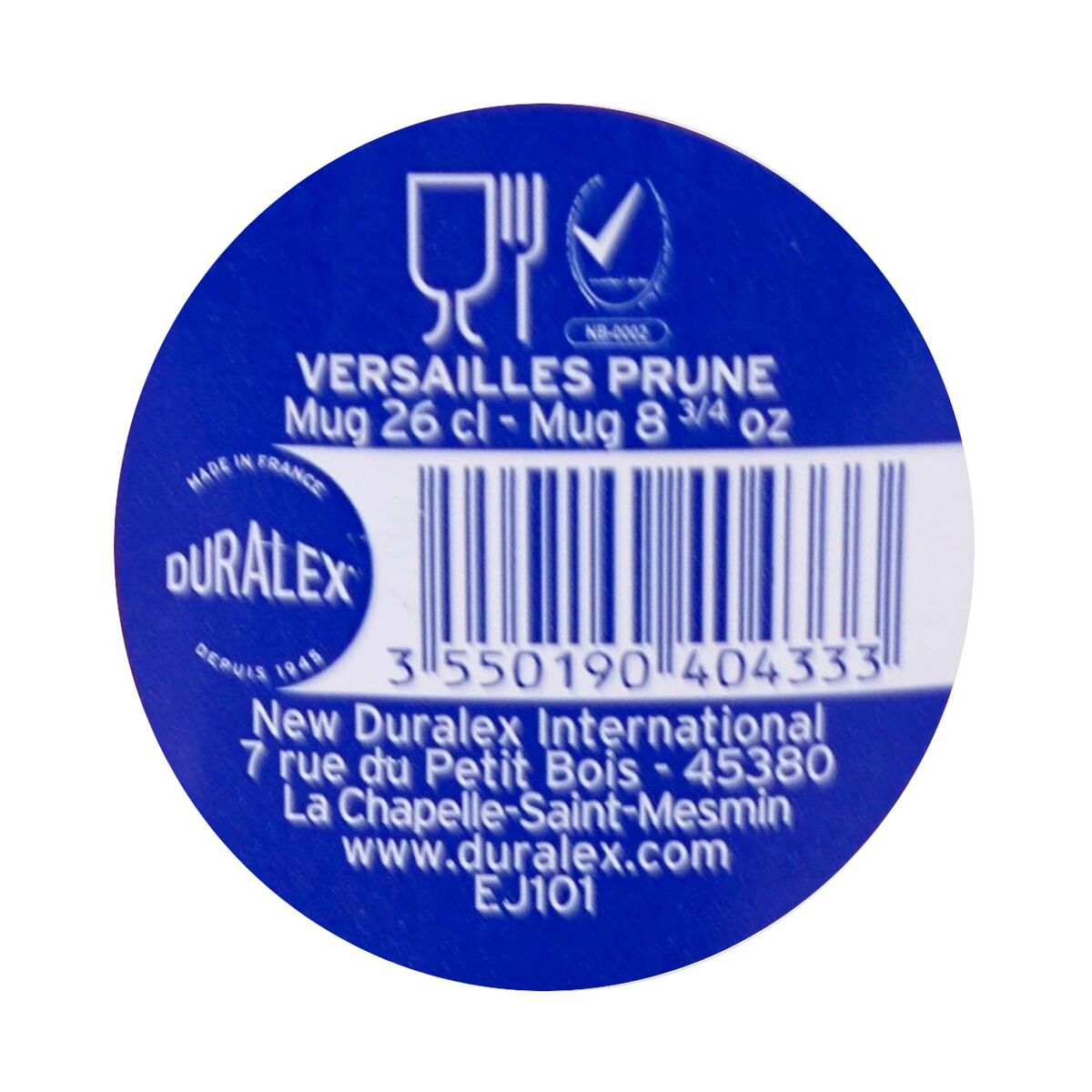 Tasse Duralex Versailles Empilable Violet 260 ml (72 Unités)
