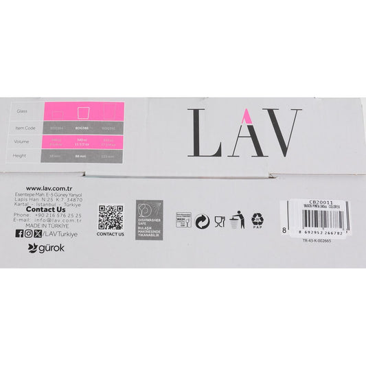Verre à bière LAV BDG386PBT.60 4 Pièces (6 Unités)