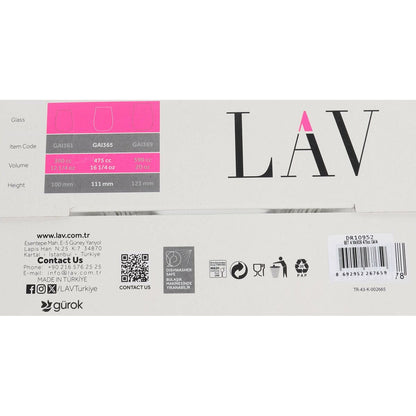 Set de Verres LAV GAIA 4 Pièces (6 Unités)