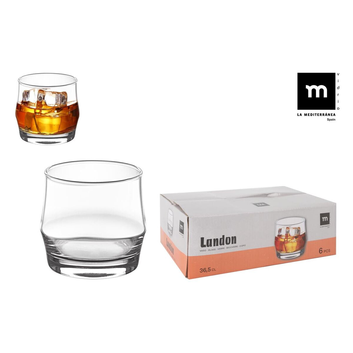 Set de Verres La Mediterránea LANDON 6 Pièces (8 Unités)