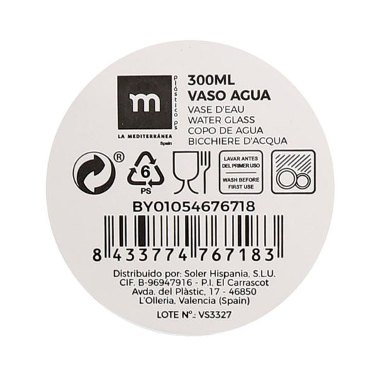 Verre d'eau La Mediterránea 0,3 L (24 Unités)