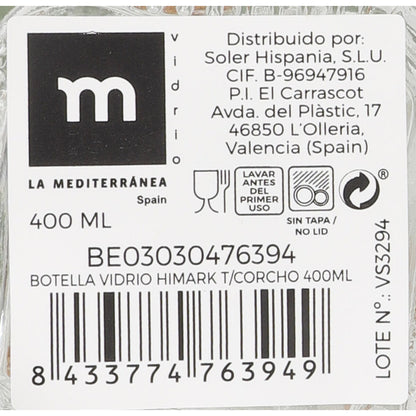Bouteille en Verre La Mediterránea verre 400 ml (24 Unités)