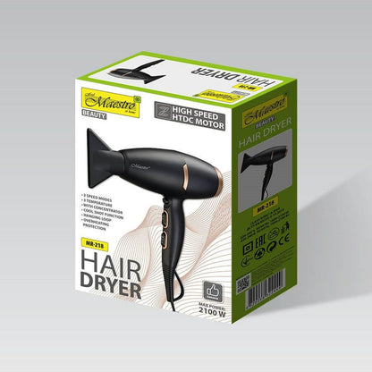 Sèche-cheveux Feel Maestro MR-218 Noir Or 2100 W