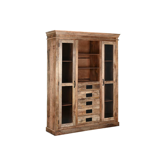 Présentoir Home ESPRIT Marron Verre Bois de manguier 165 x 45 x 210 cm