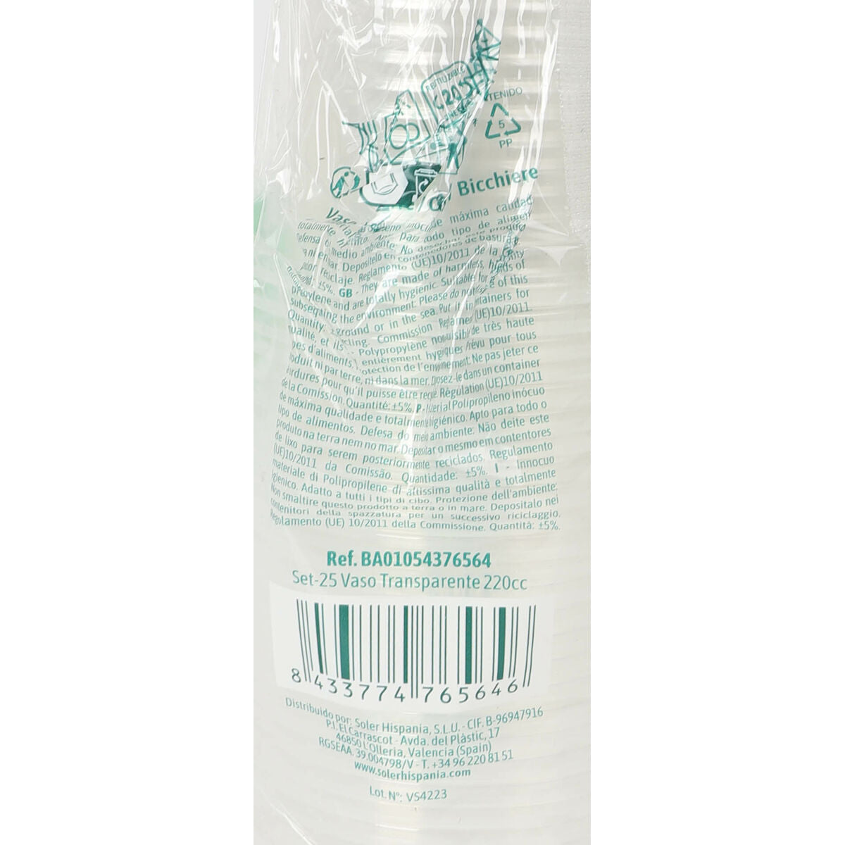 Set de Verres Algon 220 ml 25 Pièces (24 Unités)