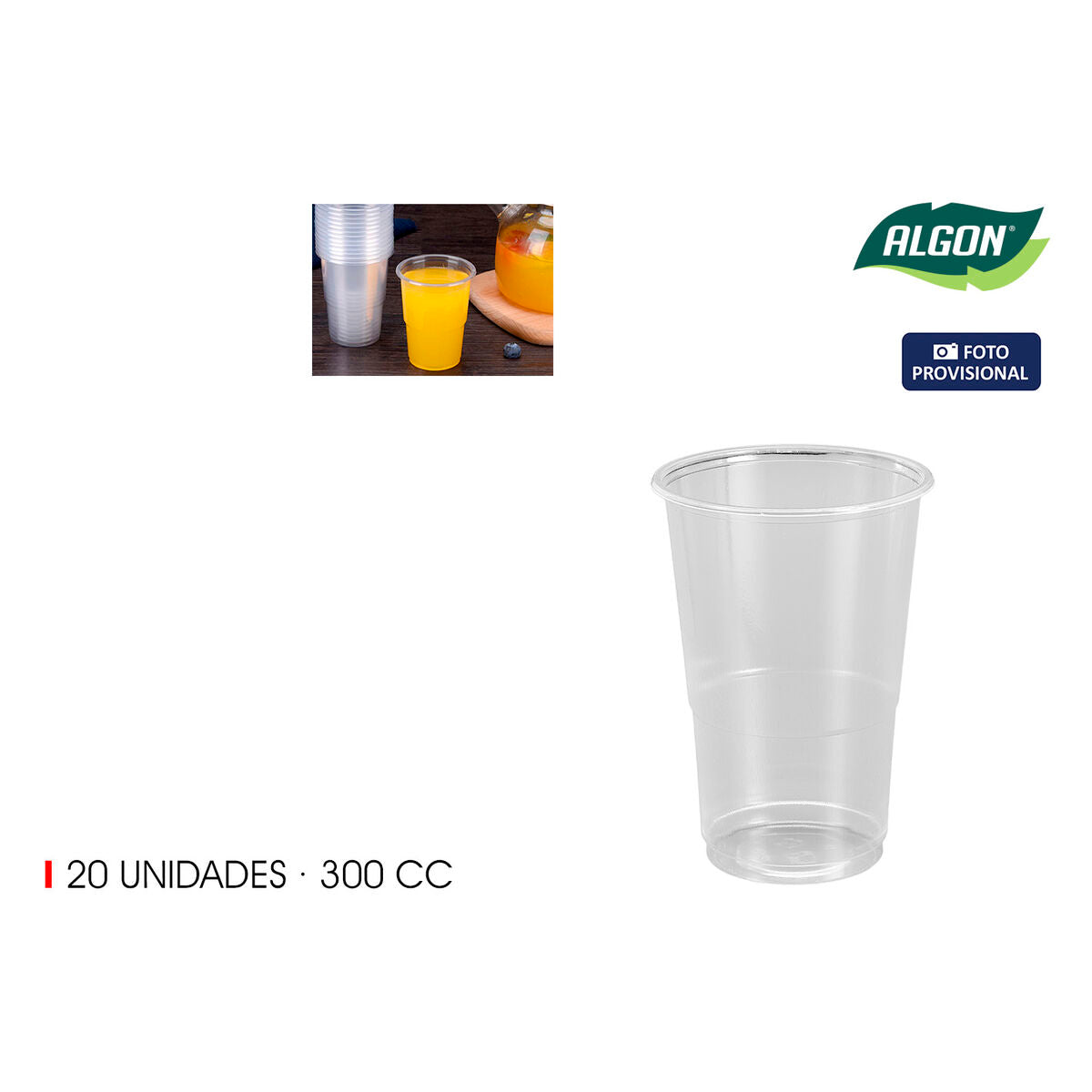 Set de Verres Algon 300 ml 20 Pièces (24 Unités)